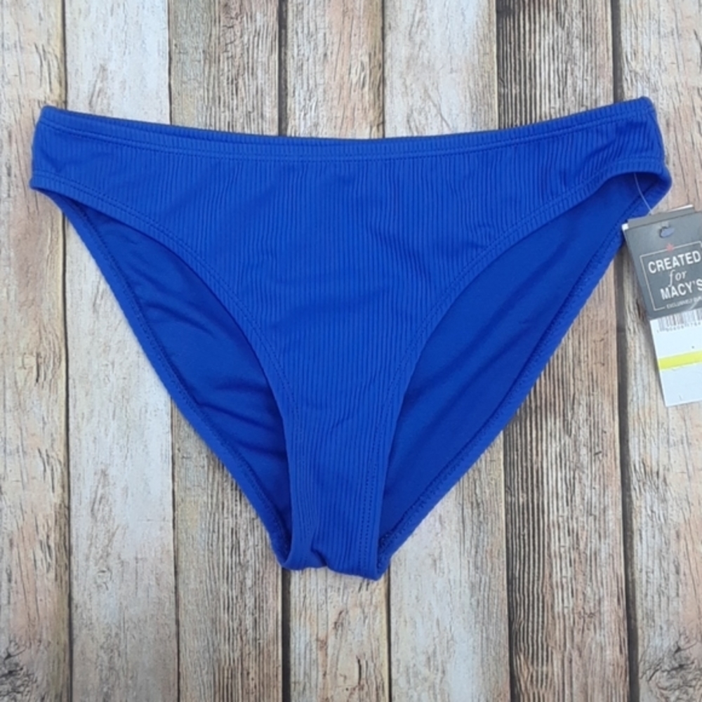 California Waves Ribbed Hipster Bikini‎ Bottom Blue M